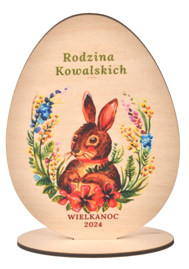Wielkanocne jajko drewniane personalizowane