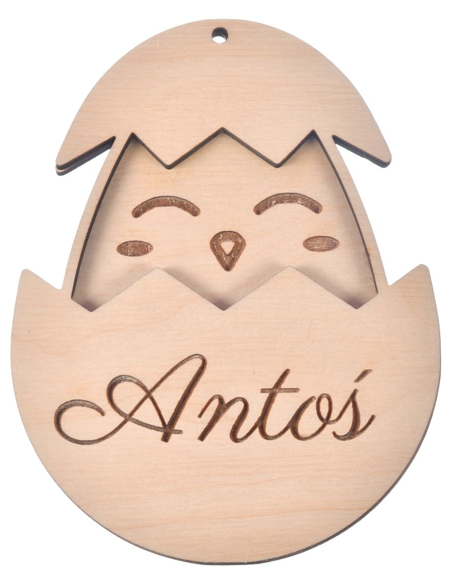 Zawieszka wielkanocna jajko z imieniem dziecka