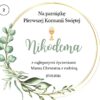 Pamiątka komunii personalizowane pudełko drewniane na merci