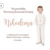 Pamiątka komunii personalizowane pudełko drewniane na merci