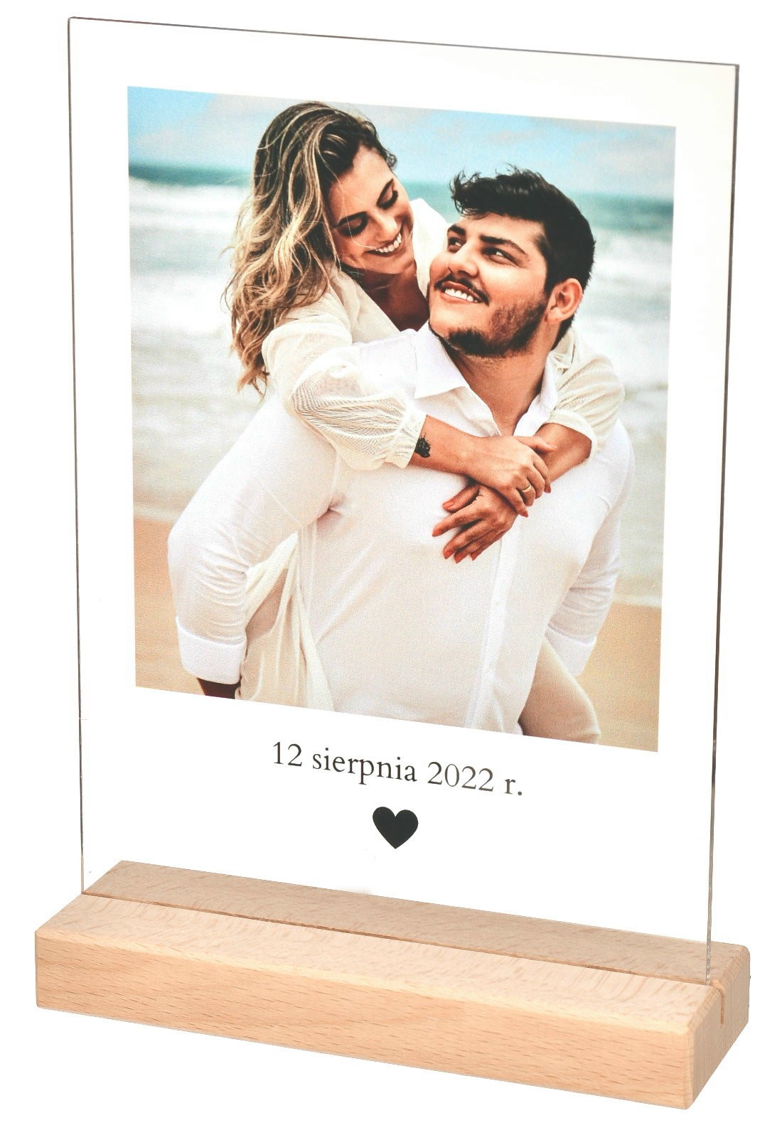 Wydruk na szkle akrylowym z podstawką