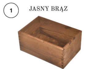 Unikalna drewniana skrzynka 30x20x13cm jasny braz