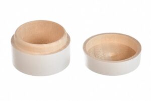 Mini pudełko drewniane okrągłe białe