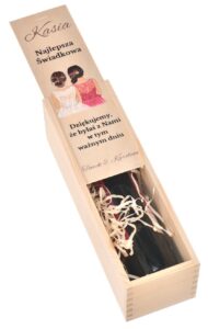 Podziękowanie dla świadków pudełka personalizowane
