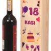Prezent personalizowany na 18 urodziny pudełko na wino