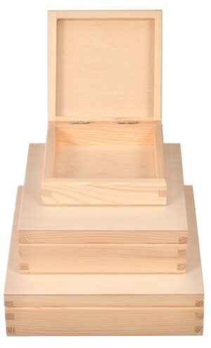 Pudełka drewniane 3szt.komplet decoupage