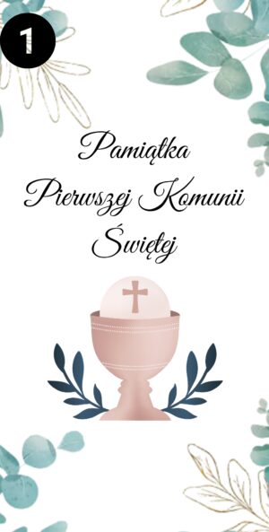 Pamiatka Komunii Świetej pudełko na pieniądze