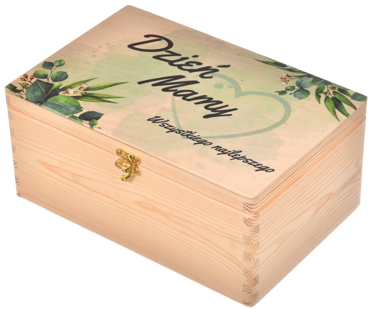 Prezent dla mamy pudełko z kolorowym nadrukiem UV