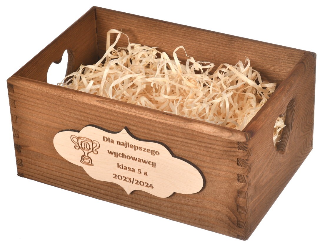 Prezent dla nauczyciela promotora skrzynka personalizowana