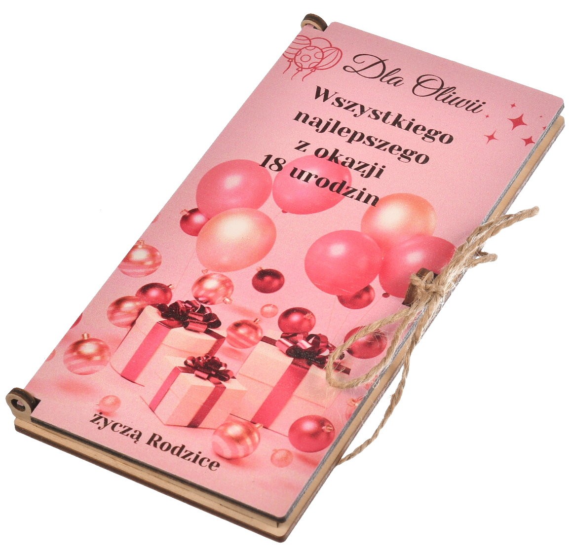 Prezent na 18 urodziny pudełko na pieniądze