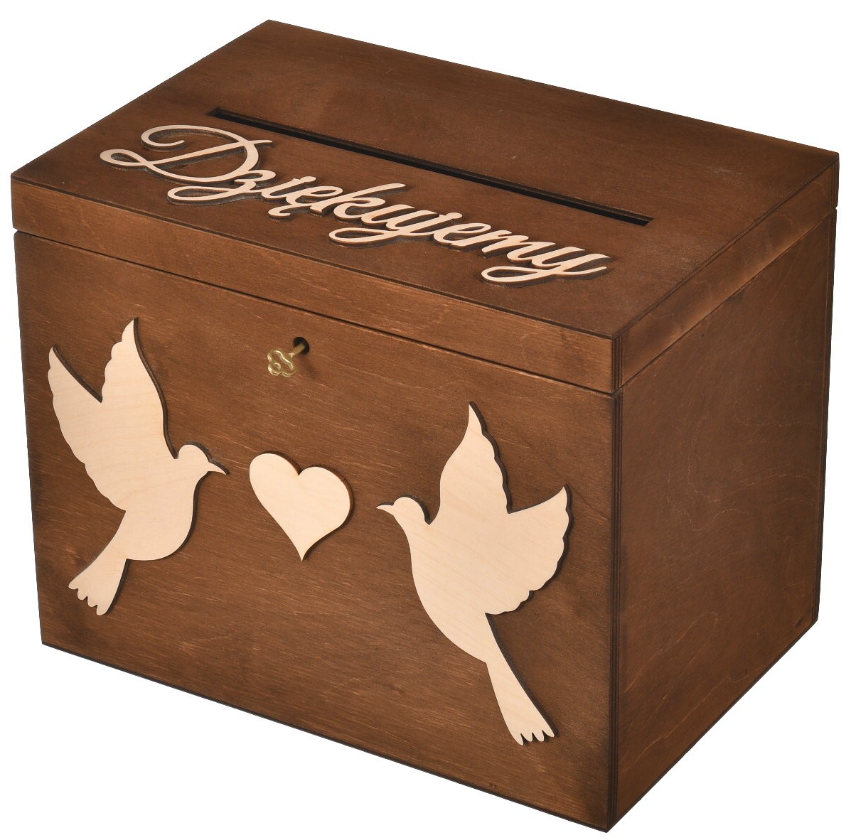 Pudełko na koperty brązowe ślub wesele