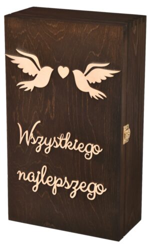 Prezent na ślub pudełko na dwa wina