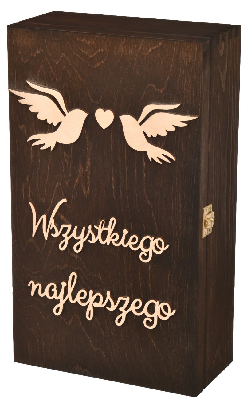 Prezent na ślub pudełko na dwa wina