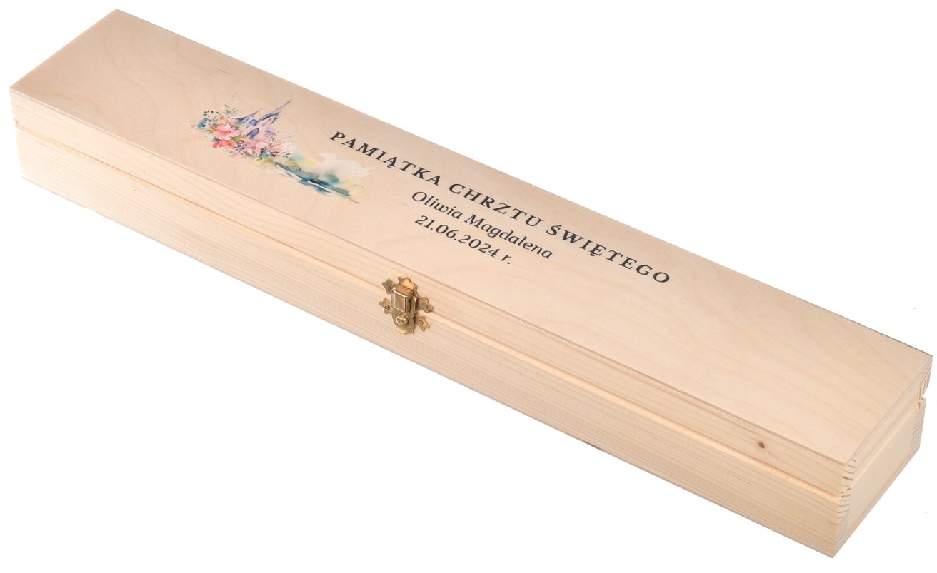 Pudełko na świecę pamiątka chrztu świętego