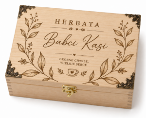 Wyjątkowy Prezent dla Babci – Eleganckie Pudełko na Herbatę