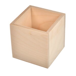 Drewniany organizer na przybory 10x10cm