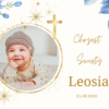 Drewniane duże pudełko personalizowane pamiątka Chrztu Świętego zdjęcie chłopczyk
