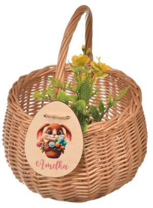 Wielkanocny koszyczek dla dziecka z imieniem