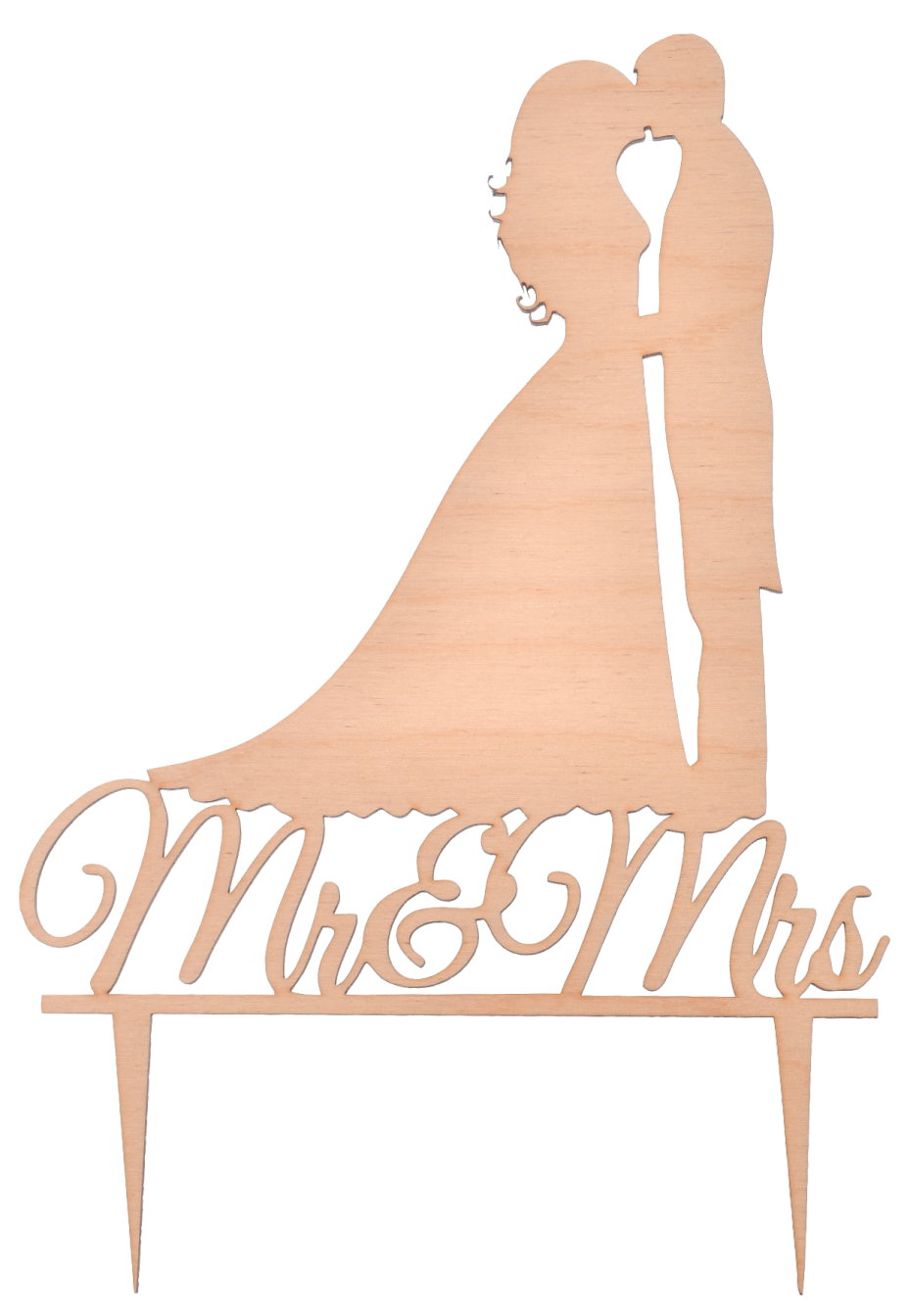 Drewniany Topper na Tort Ślubny – Elegancka Dekoracja