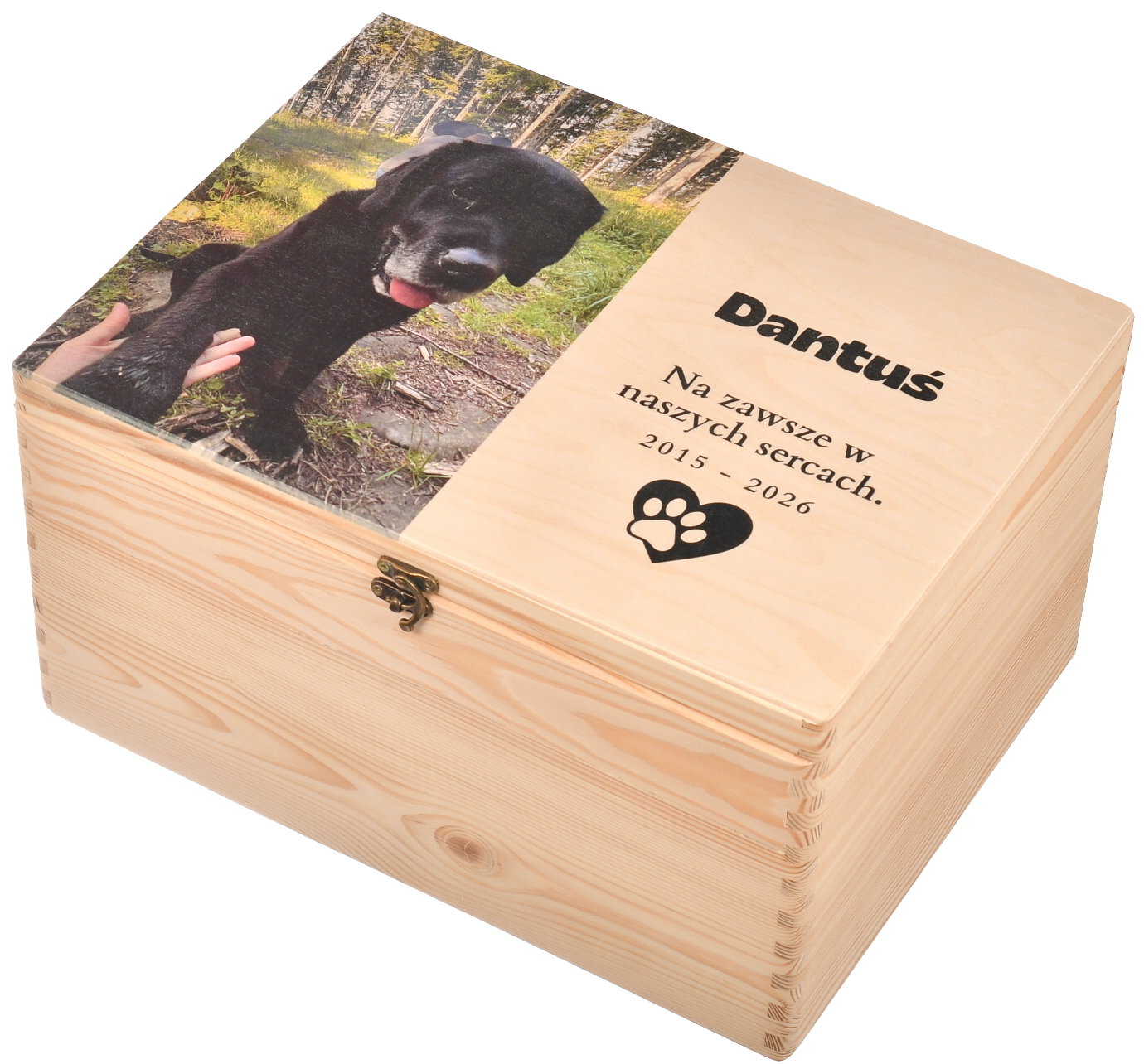 Personalizowane pudełko na pamiątki po psie