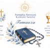 Personalizowane Pudełko Komunijne na Książeczkę i Różaniec hostia