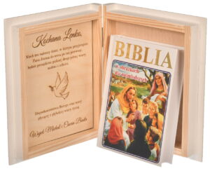 Personalizowany Prezent Komunijny – Biblia w Szkatułce
