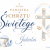 Prezent na Chrzest dla Chłopca – krzyż i gołąbek