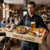 Taca Drewniana z Logo do Restauracji i Hotelu