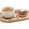 Drewniana tacka do serwowania kawy, herbaty i deserów – gastronomiczna