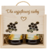 Drewniana Skrzynka Prezentowa na 2 Miody 330 ml – Personalizowana